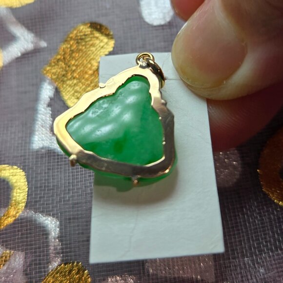🌿 Laughing Buddha Jade Pendant (Ong Dia) – Symbol of Wealth & Joy ✨ - Picture 8 of 9